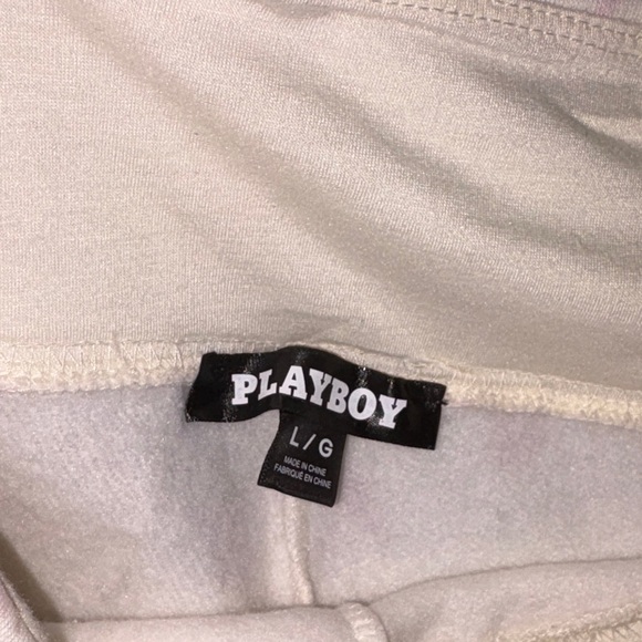 Playboy Cream Lounge Pants with Pink Accents - Picture 4 of 4